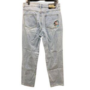 Gucci x Doraemon Men’s 32W Straight Leg Jeans Blue Denim Logo Designer Rare‎